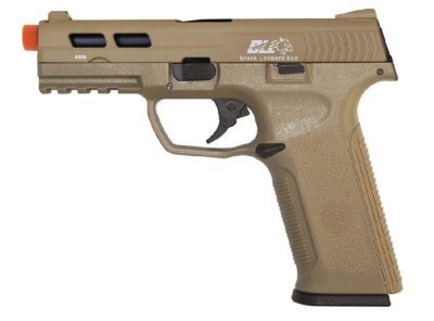 ICS GBB BLE-XAE AMBIDEXTROUS DUTY SIZE BLOWBACK AIRSOFT PISTOL TAN Arsenal Sports