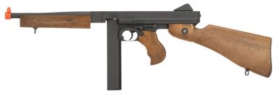 CYBERGUN WE GBBR M1A1 THOMPSON BLOWBACK AIRSOFT RIFLE BLACK & WOOD Arsenal Sports