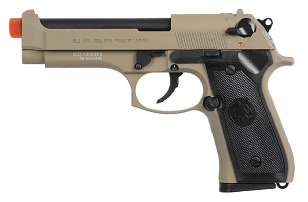 ICS GBB BM9 BLOWBACK AIRSOFT PISTOL DUAL TONE