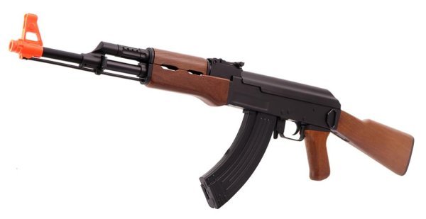 CYMA AEG AK47 SPORT SERIES IMITATION WOOD AND METAL GEARBOX AIRSOFT RIFLE WOOD & BLACK