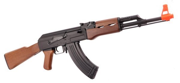 CYMA AEG AK47 SPORT SERIES IMITATION WOOD AND METAL GEARBOX AIRSOFT RIFLE WOOD & BLACK