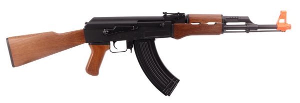 CYMA AEG AK47 SPORT SERIES IMITATION WOOD AND METAL GEARBOX AIRSOFT RIFLE WOOD & BLACK