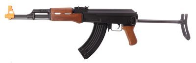 CYMA AEG AK47S UNDERFOLDING WOOD FURNITURE AIRSOFT RILFLE WOOD / BLACK Arsenal Sports