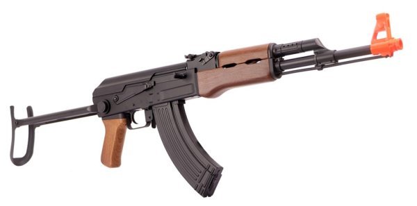 CYMA AEG AK47S UNDERFOLDING WOOD FURNITURE AIRSOFT RILFLE WOOD / BLACK