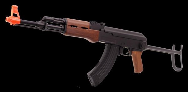 CYMA AEG AK47S UNDERFOLDING WOOD FURNITURE AIRSOFT RILFLE WOOD / BLACK