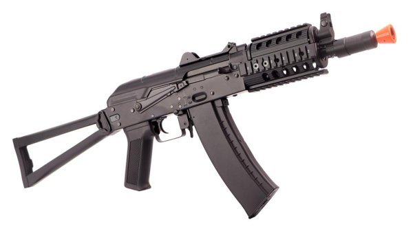 CYMA AEG AKS-74U STAMPED STEELL RAS WITH STEEL FOLDING STOCK AIRSOFT RIFLE BLACK