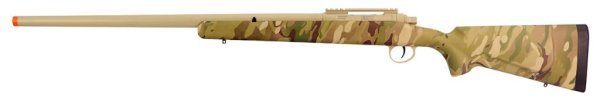 BARRET EMG APS SPRING SNIPER FIELDCRAFT WITH FEATHERWEIGHT ZERO TRIGGER AIRSOFT RIFLE MULTICAM