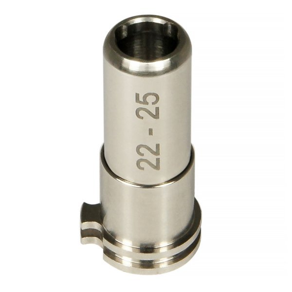 MAXX MODEL CNC TITANIUM ADJUSTABLE AIR SEAL NOZZLE 22MM - 25MM FOR AIRSOFT AEG SERIES