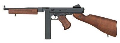 ARES AEG M1A1 THOMPSON SMG SUBMACHINE GUN BLOWBACK AIRSOFT RIFLE BLACK & WOOD Arsenal Sports