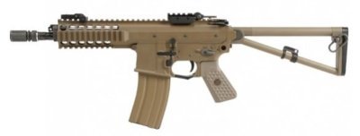 WE GBBR M4 PDW 8 BLOWBACK AIRSOFT RIFLE TAN Arsenal Sports