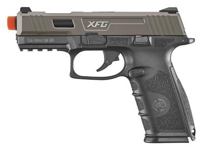 ICS GBB BLE-XFG AMBIDEXTROUS BLOWBACK AIRSOFT PISTOL TAN / BLACK Arsenal Sports