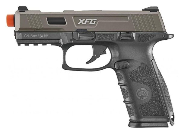 ICS GBB BLE-XFG AMBIDEXTROUS BLOWBACK AIRSOFT PISTOL TAN / BLACK