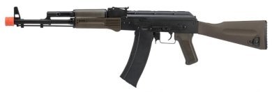 LCT AEG AK LCK74M AIRSOFT RIFLE BLACK & OD GREEN Arsenal Sports