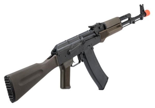 LCT AEG AK LCK74M AIRSOFT RIFLE BLACK & OD GREEN