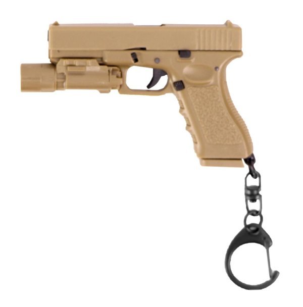 WOSPORT KEYCHAING17 WITH TACTICAL FLASHLIGHT 1:4 TAN