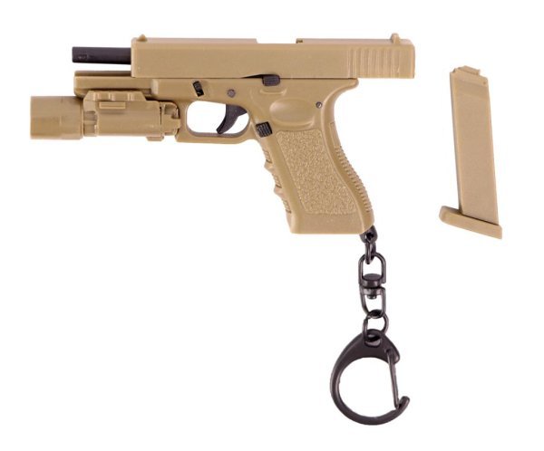 WOSPORT KEYCHAING17 WITH TACTICAL FLASHLIGHT 1:4 TAN