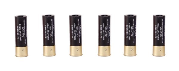 WOSPORT SHELL SHOTGUN AIRSOFT 6MM 15RD BLACK 6PCS