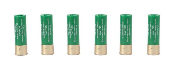 WOSPORT SHELL SHOTGUN AIRSOFT 6MM 15RD GREEN 6PCS