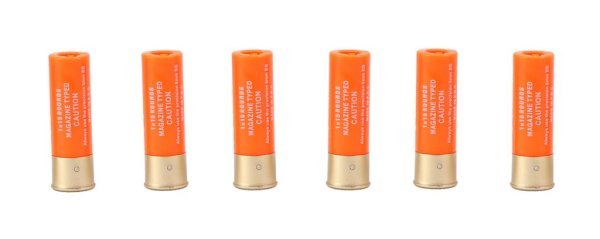 WOSPORT SHELL SHOTGUN AIRSOFT 6MM 15RD ORANGE 6PCS