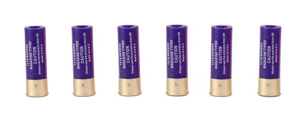 WOSPORT SHELL SHOTGUN AIRSOFT 6MM 15RD PURPLE 6PCS