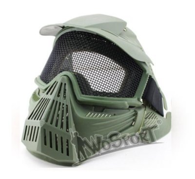 WOSPORT MASK FULL FACE TRANSFORMERS LEADER MESH OD GREEN Arsenal Sports