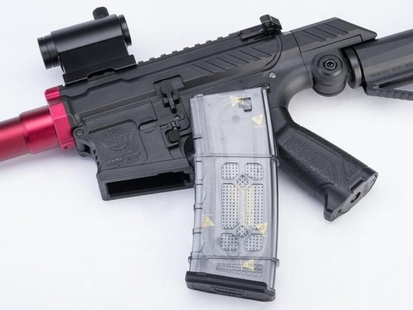 G&G AEG SSG-1 USR WITH VARIABLE ANGLE STOCK AND ETU AIRSOFT RIFLE RED