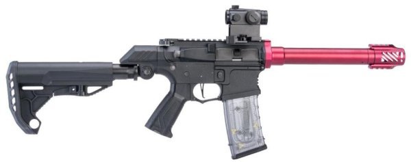 G&G AEG SSG-1 USR WITH VARIABLE ANGLE STOCK AND ETU AIRSOFT RIFLE RED