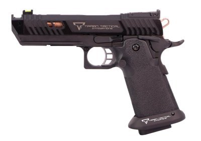 TARAN TACTICAL EMG ARMORER WORKS GBB 2011 JOHN WICK 4 PIT VIPER FULL-AUTO BLOWBACK AIRSOFT PISTOL BLACK / GOLD Arsenal Sports