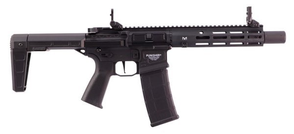 POSEIDON AEG PUNISHER PDW WITH AETHER MOSFET M4 AIRSOFT RIFLE BLACK