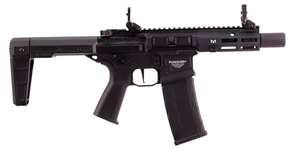 POSEIDON AEG PUNISHER QRF WITH AETHER M4 AIRSOFT RIFLE BLACK