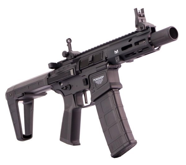 POSEIDON AEG PUNISHER QRF WITH AETHER M4 AIRSOFT RIFLE BLACK