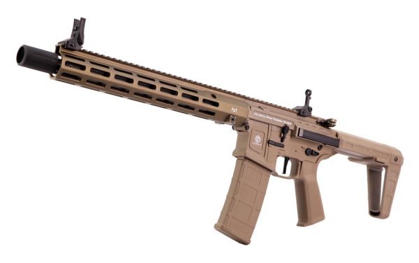 POSEIDON AEG PUNISHER SNIPER WITH AETHER M4 AIRSOFT RIFLE TAN