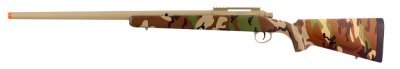 BARRETT EMG APS SPRING SNIPER FIELDCRAFT WITH FEATHERWEIGHT ZERO TRIGGER AIRSOFT RIFLE WOODLAND Arsenal Sports