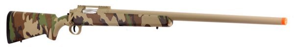 BARRETT EMG APS SPRING SNIPER FIELDCRAFT WITH FEATHERWEIGHT ZERO TRIGGER AIRSOFT RIFLE WOODLAND