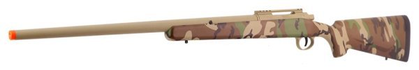 BARRETT EMG APS SPRING SNIPER FIELDCRAFT WITH FEATHERWEIGHT ZERO TRIGGER AIRSOFT RIFLE WOODLAND