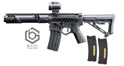 FIREARMS EMG APS GBBR SBR UDR-15 CQB G-BOX BLOWBACK AIRSOFT RIFLE BLACK Arsenal Sports