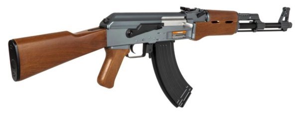 CYMA AEG AK47 SPORT FAUX WOOD FURNITURE AIRSOFT RIFLE WOOD / BLACK