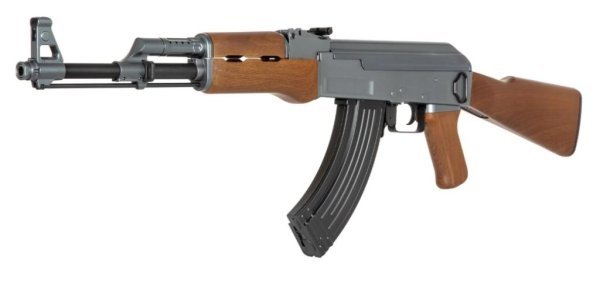 CYMA AEG AK47 SPORT FAUX WOOD FURNITURE AIRSOFT RIFLE WOOD / BLACK