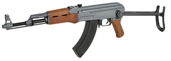 CYMA AEG AK47 SPORT FAUX WOOD UNDERFOLDING STOCK AIRSOFT RIFLE WOOD / BLACK