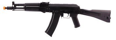 S&T ARMAMENT AEG AK105 FULL METAL WITH G3 TRIGGER AIRSOFT RIFLE BLACK Arsenal Sports