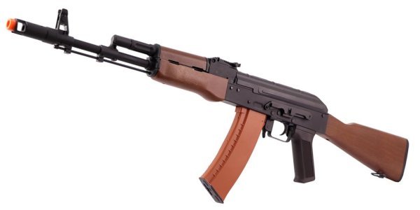 S&T ARMAMENT AEG AK74N FW AIRSOFT RIFLE BLACK & WOOD