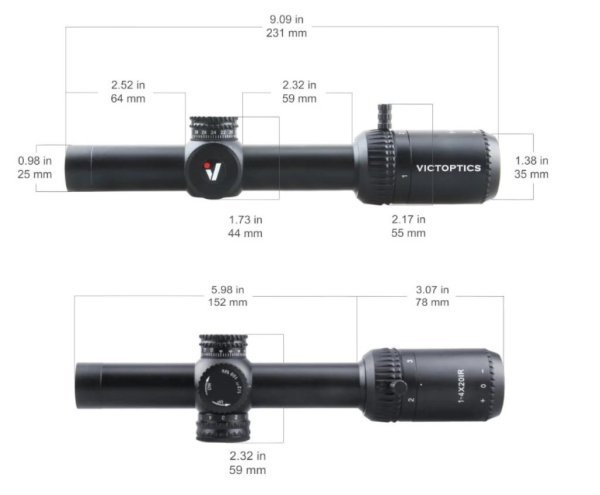 VICTOPTICS SCOPE ZOD 1-4X20 IR LPVO