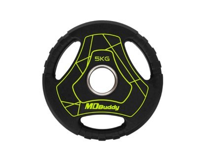 MDBUDDY ANILHA OLIMPICA DE TREINAMENTO URETANO 5KG TRI GRIP PRETO Arsenal Sports