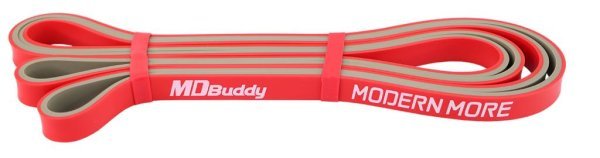 MDBUDDY BANDA ELASTICA LATEX POWER LOOP 208x1.30x0.45CM ROJO / GRIS