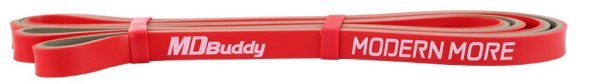 MDBUDDY BANDA ELASTICA LATEX POWER LOOP 208x1.30x0.45CM ROJO / GRIS