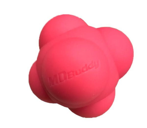 MDBUDDY PELOTA DE REACCION DE GOMA SILICA 6.7CM ROJO