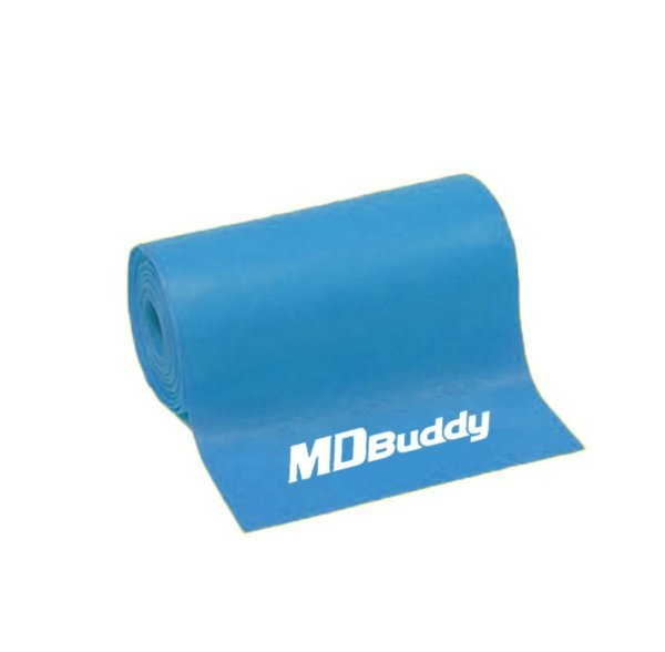 MDBUDDY BANDA ELASTICA DE TERAPIA THERABAND 12 METROS TPE TENSION FUERTE 0.5MM AZUL