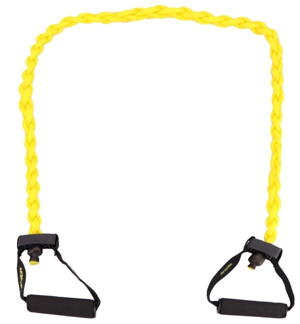 MDBUDDY TUBO ELASTICO TPE BRAIDED RESISTANCE TUBES CON MANGOS MEDIO 5x9x1400MM AMARILLO