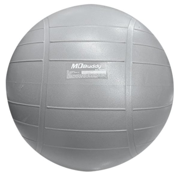 MDBUDDY PELOTA COMERCIAL DE PILATES YOGA STABILITY BALL 55CM PLATA