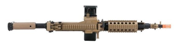 FN HERSTAL A&K CYBERGUN AEG M249 MINIMI MK46 SAW MACHINE GUN AIRSOFT RIFLE DESERT